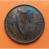 IRLANDA 1 PENIQUE 1935 GALLINA y POLLUELOS KM.3 MONEDA DE BRONCE MBC+ Ireland Eire 1 Penny