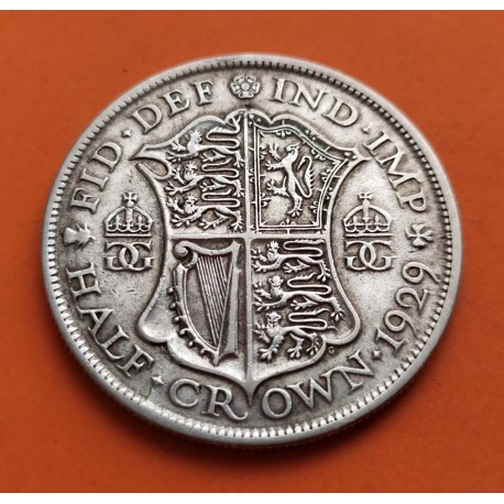INGLATERRA 1/2 PENIQUE 1929 BRITANNIA REY JORGE V KM.838 MONEDA DE BRONCE MBC++ UK Half Penny coin