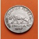 INDIA 1/4 RUPIA 1947 TIGRE y REY JORGE VI India Británica KM.548 MONEDA DE NICKEL MBC British Colony