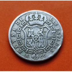 @ERROR BUSTO PEQUEÑO@ ESPAÑA Reina ISABEL II 4 REALES 1842 CC BARCELONA KM.519.1 MONEDA DE PLATA Spain silver coin