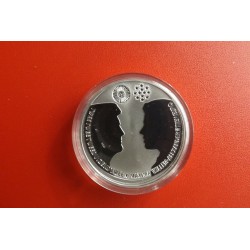 @PROOF - 1ª EMISION EURO@ HOLANDA 10 EUROS 2002 BODA REAL MONEDA DE PLATA PROOF The Netherlands silver coin