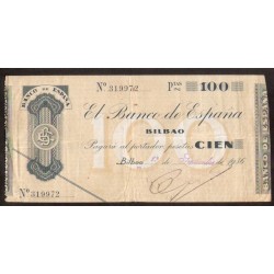 BILBAO 100 PESETAS 1936 BANCO DEL COMERCIO 319972 EUZKADI