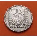 FRANCIA 10 FRANCOS 1930 BUSTO DE DAMA Ceca de TURIN KM.878 MONEDA DE PLATA MBC France Silver 10 Francs R/1