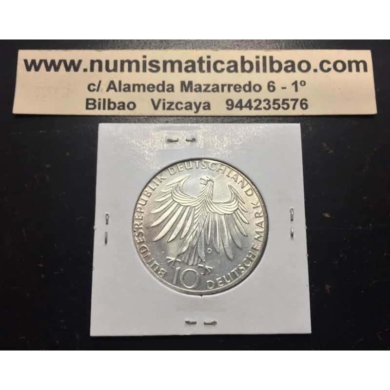 ALEMANIA 10 MARCOS 1972 J ATLETAS OLIMPIADA DE MUNICH KM.132 MONEDA DE PLATA SC- Germany 10 Marks silver 0,30 ONZAS