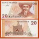 KIRIGUISTAN 20 SOM 1994 ANCIANO y TEMPLO Pick 10 BILLETE SC Kirguistan UNC BANKNOTE