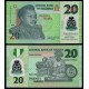 NIGERIA 20 NAIRA 2007 GENERAL MURTALA y ALFARERA Pick 34B BILLETE DE PLASTICO/POLIMERO SC Africa UNC BANKNOTE Polymer