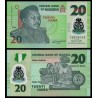 NIGERIA 20 NAIRA 2007 GENERAL MURTALA y ALFARERA Pick 34B BILLETE DE PLASTICO/POLIMERO SC Africa UNC BANKNOTE Polymer