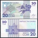 KIRIGUISTAN 20 SOM 1993 MEZQUITA y ANCIANO Pick 6 BILLETE SC Kirguistan UNC BANKNOTE