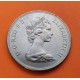INGLATERRA 25 PENIQUES 1972 BODAS DE PLATA KM.917 MONEDA DE NICKEL EBC UK Silver Wedding 25 Pence