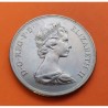 INGLATERRA 25 PENIQUES 1972 BODAS DE PLATA KM.917 MONEDA DE NICKEL SC UK Silver Wedding 25 Pence