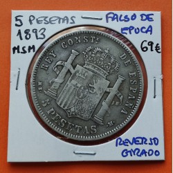 .AMADEO I 5 PESETAS 1871 * 18/71 SDM PLATA ESPAÑA 4 DURO SILVER