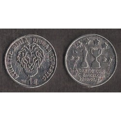 1 Euro 2009 Final Copa Futbol Athletic Club Bilbao Barcelona Numismatica Bilbao