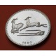 @RARA y MARCAS@ GUINEA ECUATORIAL 2000 EKUELE 1980 GACELAS KM.56 MONEDA DE PLATA PROOF GAZELLE