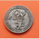 AFRICA OCCIDENTAL 50 FRANCOS 1976 PEZ KM.6 MONEDA DE NIKEL MBC WEST AFRICA