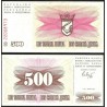 BOSNIA 500 DINARA 1992 ESCUDO VALOR Pick 14 BILLETE SC UNC BANKNOTE 500 DINAR HERZEGOVINA