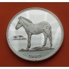 @RARA y MARCAS@ GUINEA ECUATORIAL 2000 EKUELE 1980 CEBRA AFRICANA KM.55 MONEDA DE PLATA PROOF