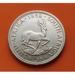 .SUDAFRICA 5 SHILLINGS 1948 ANTILOPE PLATA SC SOUTHAFRICA KM*40.