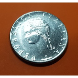 ITALIA 100 LIRAS 1979 AÑO DE LA FAO, CABALLO y POTRO KM.106 MONEDA DE ACERO SC Italy 100 Lire