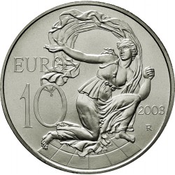 ITALIA 10 EUROS 2003 DAMA ANTIGUA - PEOPLE IN EUROPE KM.258 MONEDA DE PLATA SC Italy silver