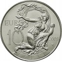 ITALIA 10 EUROS 2003 DAMA ANTIGUA - PEOPLE IN EUROPE KM.258 MONEDA DE PLATA SC Italy silver