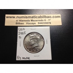 ESTADOS UNIDOS 1/2 DOLAR 2005 D KENNEDY NICKEL SC HALF DOLLAR