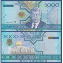TURKMENISTAN 5000 MANAT 2005 ORBEFRERIA y BUSTO DEL PRESIDENTE Pick 21 BILLETE SC UNC BANKNOTE
