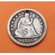 @AGUJERO@ ESTADOS UNIDOS 1/4 DOLAR 1856 SEATED LIBERTY Tipo NO MOTTO KM.A64.2 MONEDA DE PLATA USA silver QUARTER Dollar