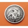 @AGUJERO@ ESTADOS UNIDOS 1/4 DOLAR 1856 SEATED LIBERTY Tipo NO MOTTO KM.A64.2 MONEDA DE PLATA USA silver QUARTER Dollar