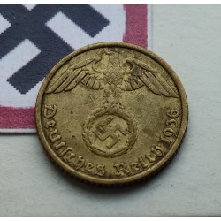 GERMANY DRITTES REICH - 5 REICHSPFENNIG 1937 E BRASS VF