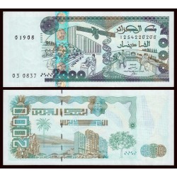 ARGELIA 2000 DINARES 2011 CIENTIFICOS y SATELITE Pick 144 BILLETE SC @RARO@ Algeria Algerie 2000 Dinars UNC BANKNOTE