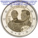 .@ENVIO INMEDIATO@ LUXEMBURGO 2 EUROS 2021 Tipo HOLOGRAMA CENTENARIO DEL NACIMIENTO GRAN DUQUE JEAN SC 2ª MONEDA CONMEMORATIVA