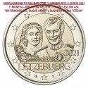 .@ENVIO INMEDIATO@ LUXEMBURGO 2 EUROS 2021 Tipo RELIEVE BODA DUQUE HENRY y DUQUESA Mª TERESA SC 1ª MONEDA CONMEMORATIVA