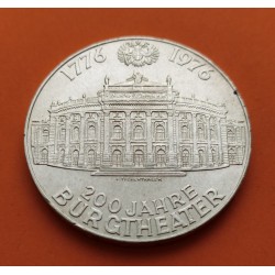 0,50 ONZAS x AUSTRIA 100 SCHILLINGS 1976 1776 TEATRO NACIONAL KM.2390 MONEDA DE PLATA SC- Osterreich silver