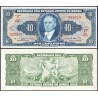 BRASIL 10 CRUZEIROS 1961 GETULIO VARGAS y ALEGORIA DE INDUSTRIA Color AZUL Pick 167B BILLETE SC Brazil UNC BANKNOTE