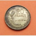 FRANCIA 20 FRANCOS 1951 GALLO y DAMA Tipo GUIRAUD KM.917 EBC- MONEDA DE LATON