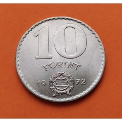 HUNGRIA 10 FORINT 1972 ALEGORIA FEMENINA KM. 595 NICKEL EBC Hungary