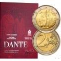 @RARA@ SAN MARINO 2 EUROS 2015 DANTE ALIGHIERI SC MONEDA CONMEMORATIVA EN ESTUCHE OFICIAL SET BLISTER