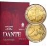 @RARA@ SAN MARINO 2 EUROS 2015 DANTE ALIGHIERI SC MONEDA CONMEMORATIVA EN ESTUCHE OFICIAL SET BLISTER