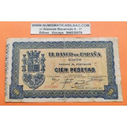 . @OFERTA@ BANCO DE GIJON 100 PESETAS 1937 MBC Serie 604 ESPAÑA