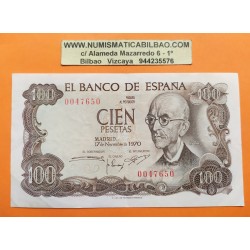 100 PESETAS 1970 17 NOVIEMBRE FALLA @SERIE CAPICUA@ SC ESPAÑA