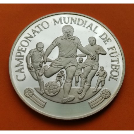 PERU 5000 SOLES DE ORO 1982 CAMPEONATO MUNDIAL DE FUTBOL ESPAÑA 82 KM.284 MONEDA DE PLATA PROOF