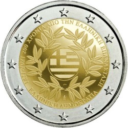 .@ENVIO INMEDIATO@ GRECIA 2 EUROS 2021 REVOLUCION GRIEGA 200 ANIVERSARIO 1ª MONEDA CONMEMORATIVA SC Greece