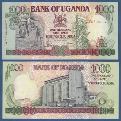 UGANDA 1000 SHILLINGS 1991 AGRICULTOR DE CAÑA DE AZUCAR y CAMIONES AGRICULTOR Pick 34B BILLETE SC Africa UNC BANKNOTE