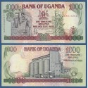UGANDA 1000 SHILLINGS 1991 AGRICULTOR DE CAÑA DE AZUCAR y CAMIONES AGRICULTOR Pick 34B BILLETE SC Africa UNC BANKNOTE