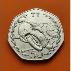 GIBRALTAR 50 PENIQUES 1989 CHRISTMAS KM*31 NICKEL PROOF 50 Pence