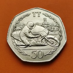 GIBRALTAR 50 PENIQUES 1989 CHRISTMAS KM*31 NICKEL PROOF 50 Pence