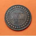 TUNEZ 5 CENTIMOS 1916 A MUHAMMAD AL-NASIR BEY Francais Protectorat KM.235 MONEDA DE BRONCE MBC @MUESCAS@ Tunisia Tunisie