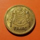 MONACO 1 FRANCO 1945 PRINCIPE LUIS II KM.120A MONEDA DE LATON EBC POST Epoca NAZI III REICH WWII