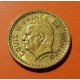 MONACO 1 FRANCO 1945 PRINCIPE LUIS II KM.120A MONEDA DE LATON EBC POST Epoca NAZI III REICH WWII