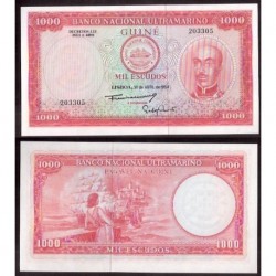 GUINEA PORTUGUESA 1000 ESCUDOS 1964 Pick 43 SC PORTUGUESE GUINEE